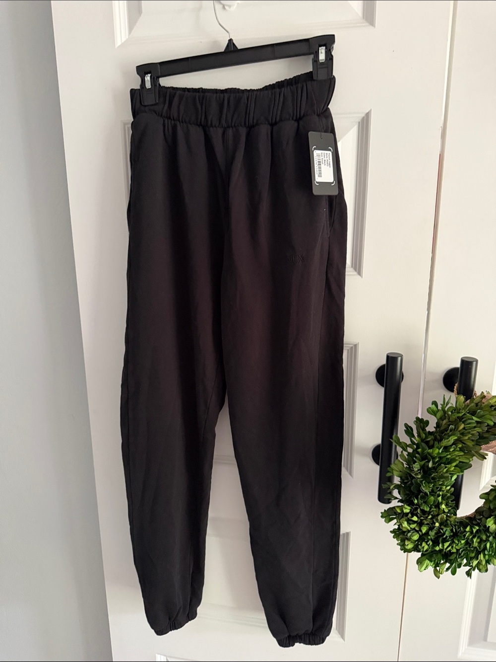 NUX Elastic-Waist Black pocket Jogger Pants - Casual Comfort